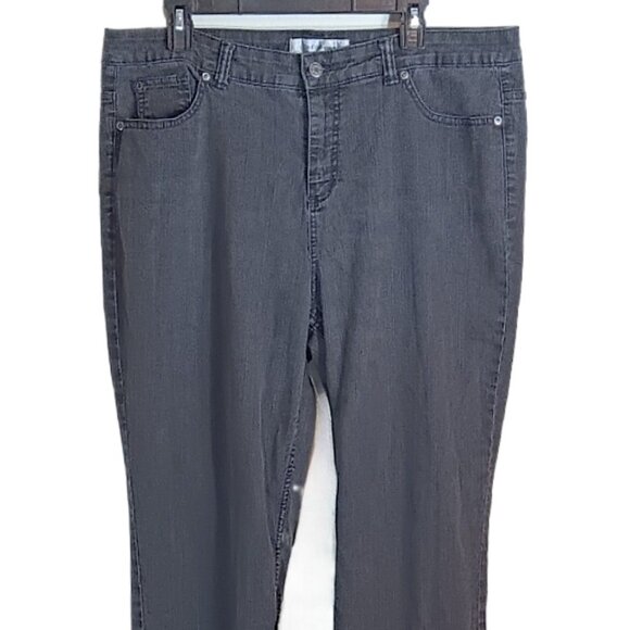 Croft & Barrow Bootcut Jeans Womens 18 Black High Rise Stretch Denim Jeans - Picture 3 of 4